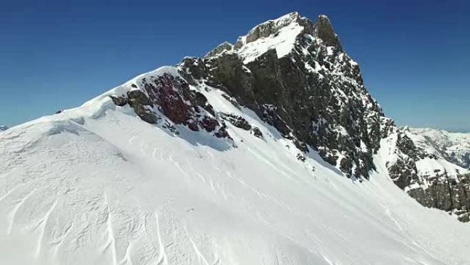 Aerial view of winter resort landscape for winter 