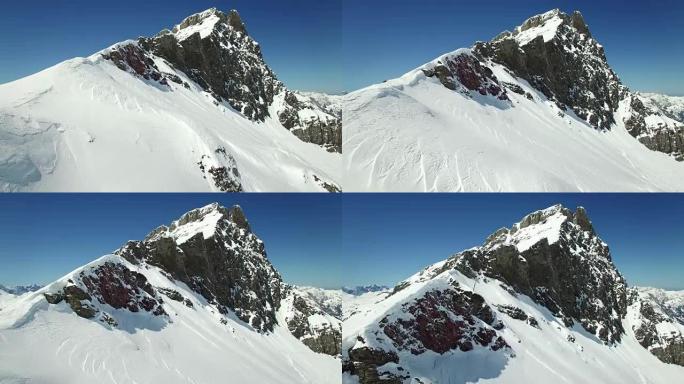 Aerial view of winter resort landscape for winter 