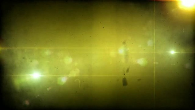 闪烁Grunge镜头闪光叠加环-绿光HD