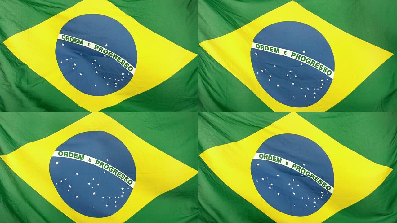 巴西国旗吹