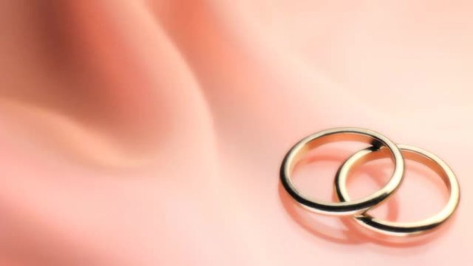 结婚戒指装饰品实物拍摄绸带