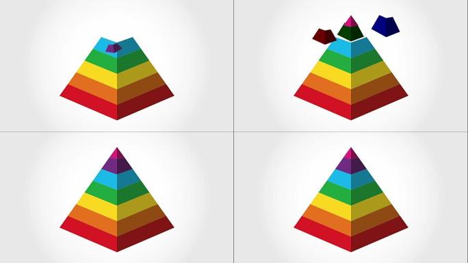 金字塔图标设计，视频动画