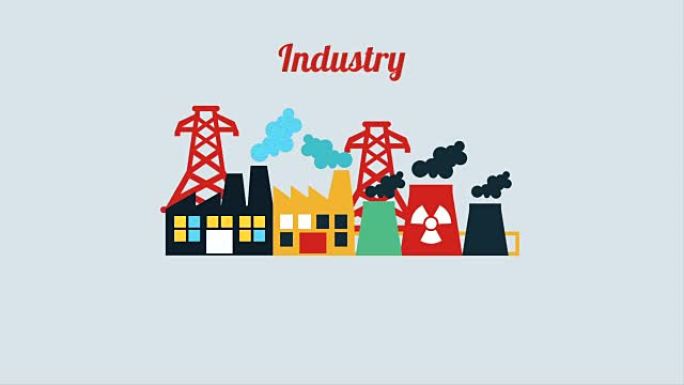 工厂和工业设计，视频动画