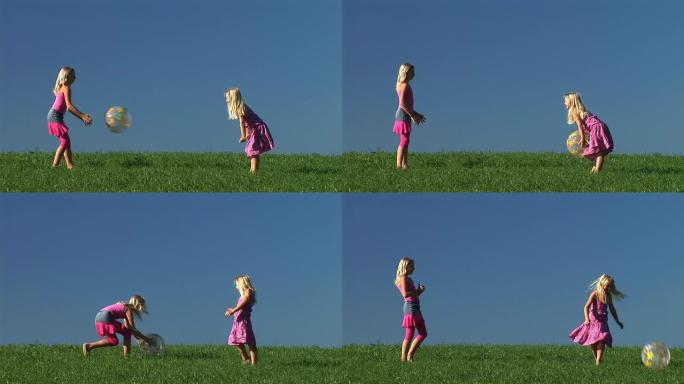 高清: 两个小女孩在玩