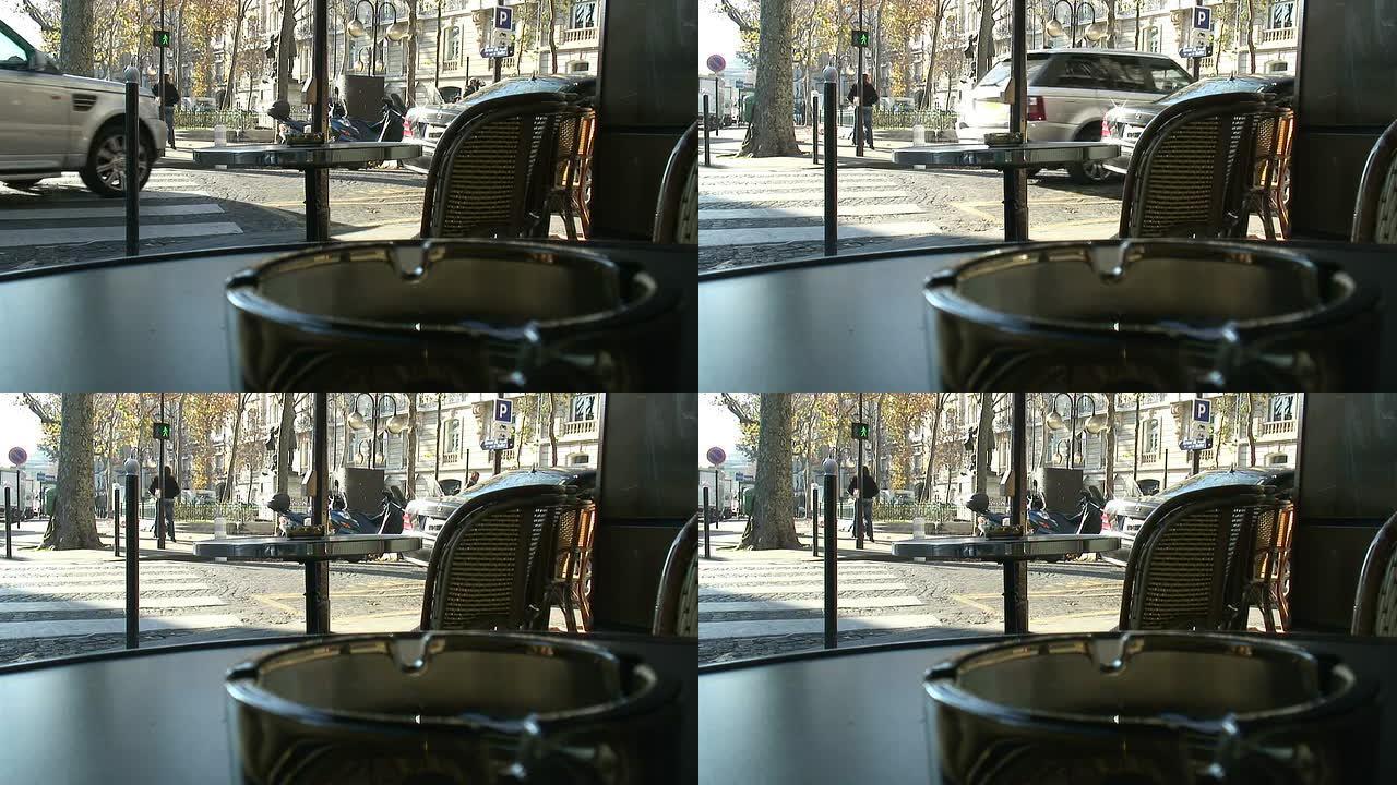 (HD1080i)法国:巴黎街角咖啡馆