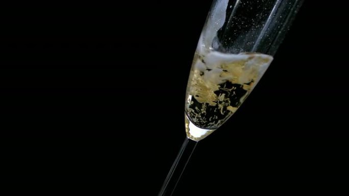高清超级慢动作: 一杯香槟泡泡
