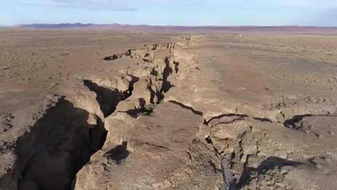 纳米布沙漠中Sesriem峡谷的鸟瞰图