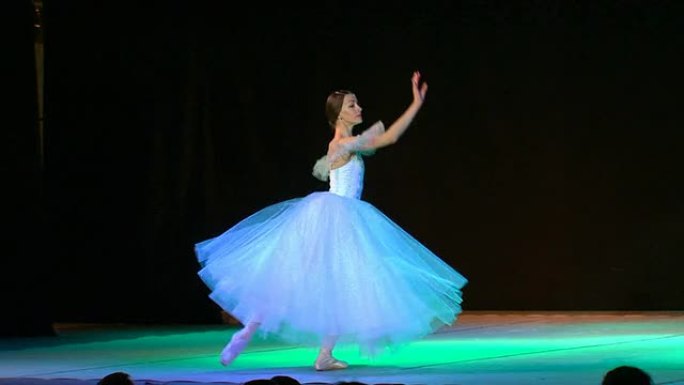 俄罗斯芭蕾舞艺术芭蕾舞演员舞台舞者翩翩起