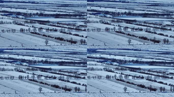 新疆乌鲁木齐3月份田野雪景