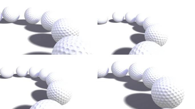 高尔夫球的3D动画