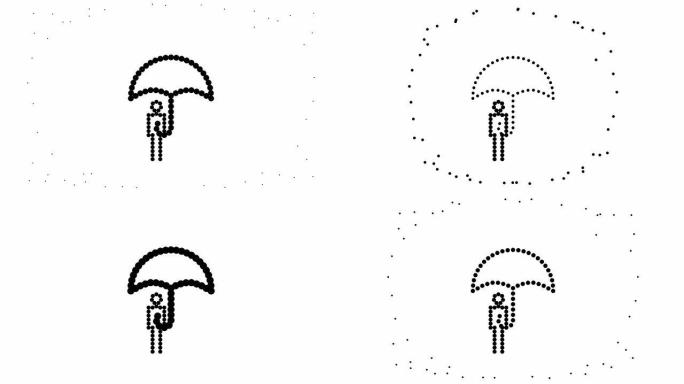 UMBRELLA-人，纯黑点（LOOP）