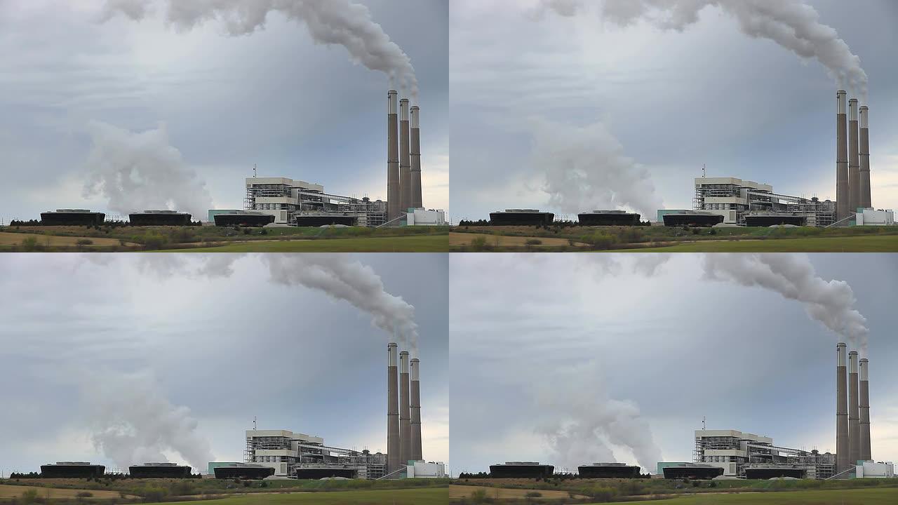 三个煤堆烟囱污染废气排放石化油化工火电