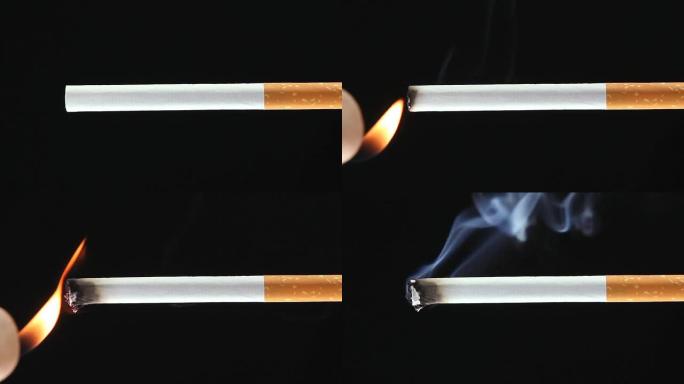 燃烧的香烟不良习惯有害影响健康