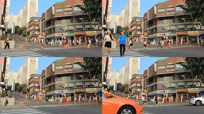 中央商务区繁忙的人流