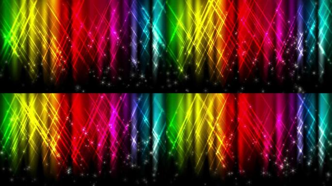 循环抽象彩虹背景