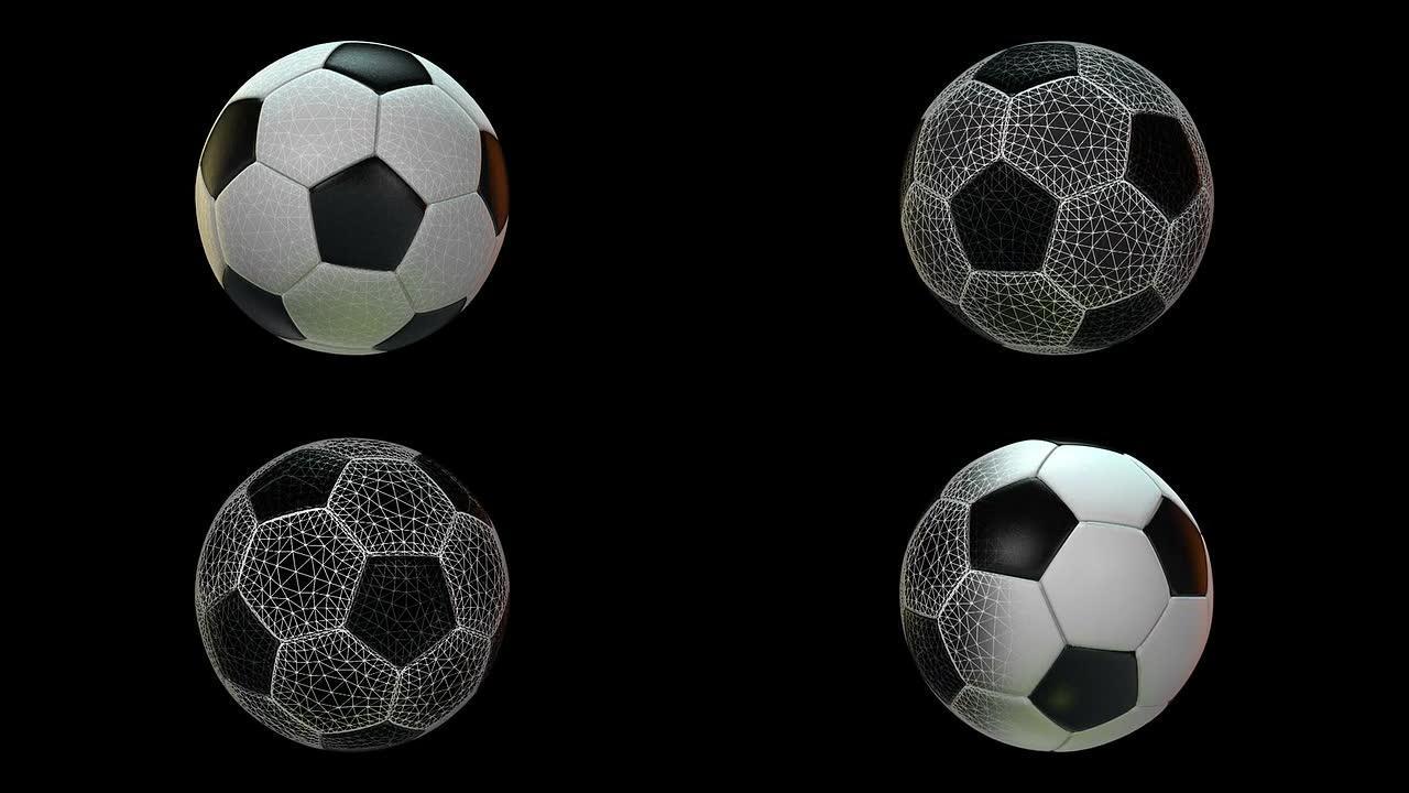 足球（足球）球线框
