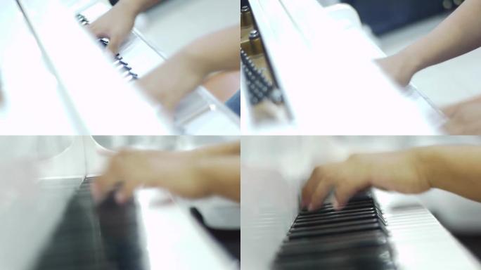 弹钢琴。弹钢琴手指快速