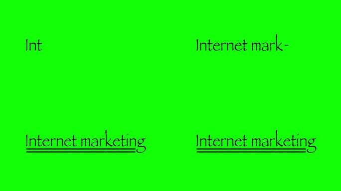 网络营销在绿色屏幕上创作动画