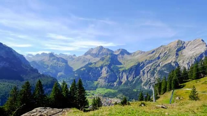 瑞士阿尔卑斯山延时-股票视频