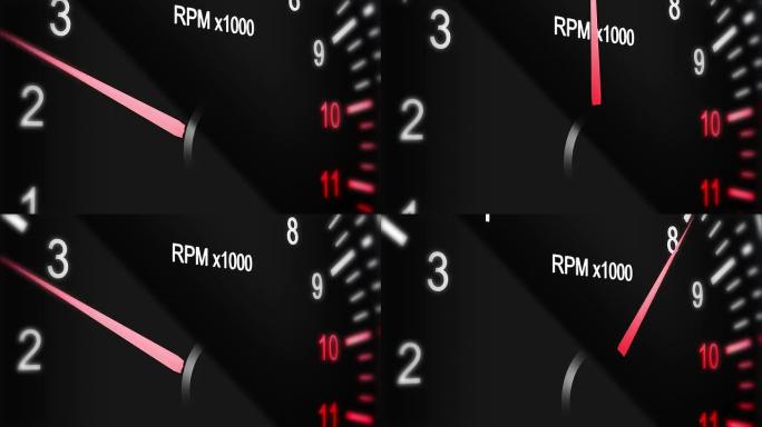 加速到全速的跑车转速表