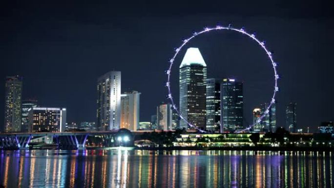 新加坡带轮子的天际线
