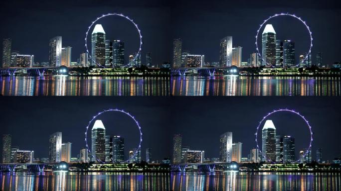 新加坡带轮子的天际线