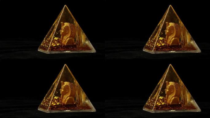 埃及法老的金像金字塔型水晶球狮身人面像