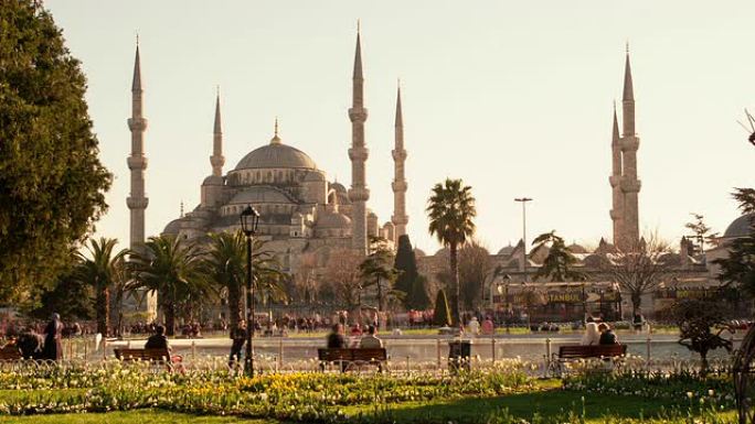 4K: 伊斯坦布尔蓝色清真寺 ** 延时 **