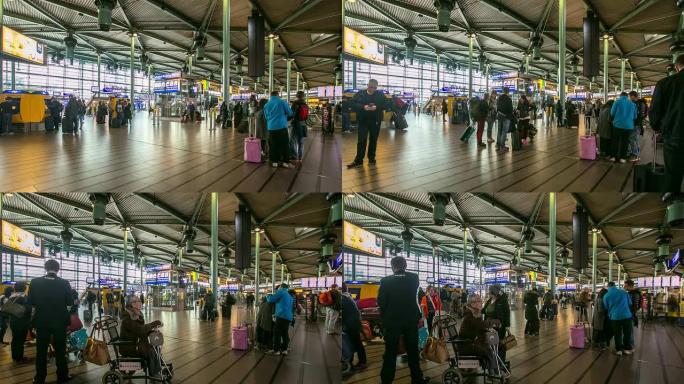 高清延时: 荷兰史基浦机场航站楼