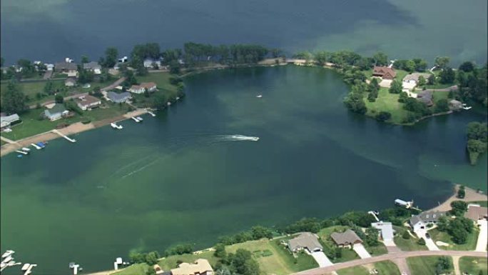 麦迪逊湖-鸟瞰图-美国莱克县南达科他州