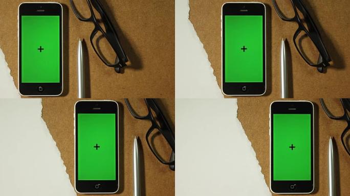 智能手机，绿屏手机绿幕素材特写实拍