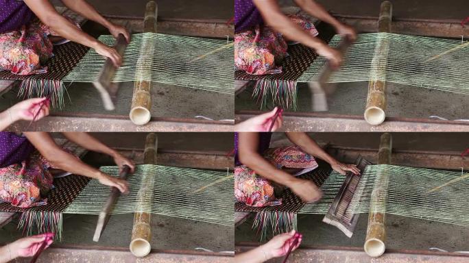 纸莎草垫子制作手工传统工艺文化