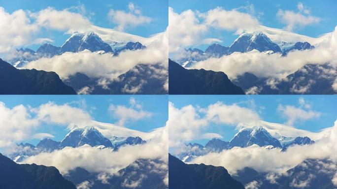 新西兰库克山峰会的特写