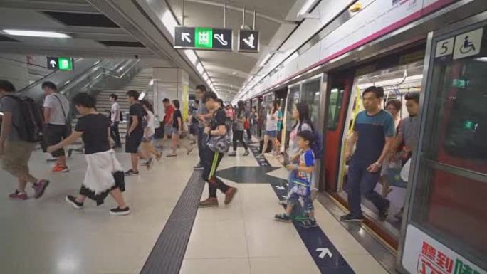 香港地铁慢动作香港地铁上班出行
