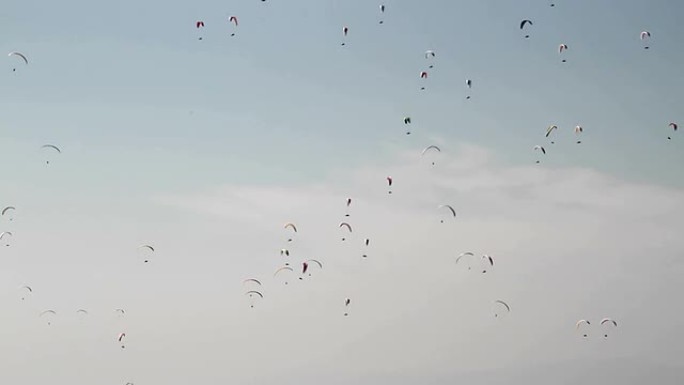 滑翔伞运动空中伞跳落户外极限