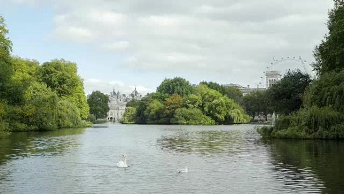 伦敦圣詹姆斯公园湖和骑兵卫队大楼(UHD)
