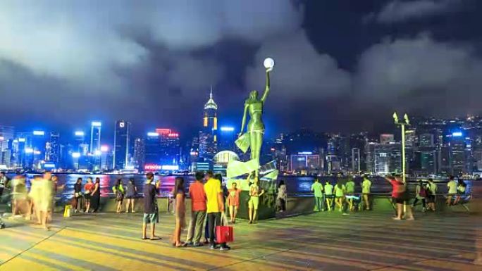 香港星光大道夜景香港星光大道夜景