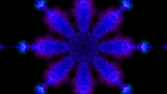 紫色和蓝色万花筒时尚动感图形背景霓虹Vj
