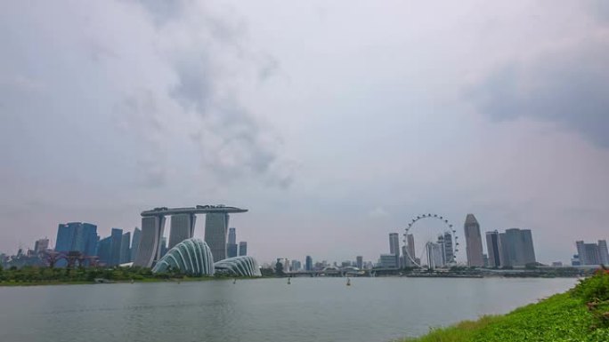 新加坡城市沿岸市景都市夜色出国旅游