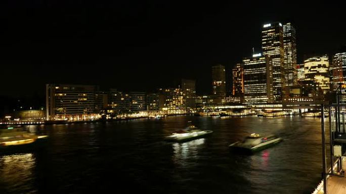 澳大利亚悉尼环形码头延时夜4k