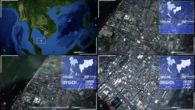未来的卫星图像曼谷