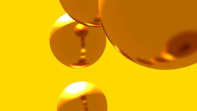 3D金球动画背景