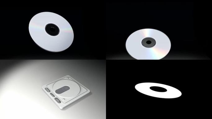 DVD或CD飞入播放器，包括循环和阿尔法/哑光