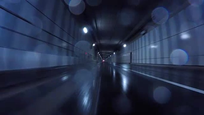 雨天在隧道中行驶-4K-