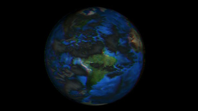 污染世界末日污染旋转地球蓝色星球