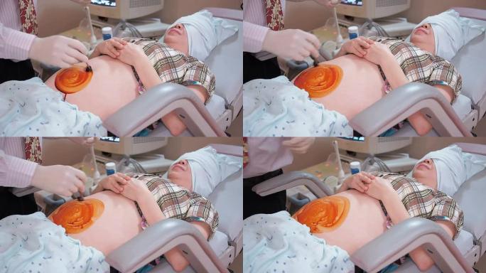 应用甜菜碱B超声波检查孕检影像屏幕医院医