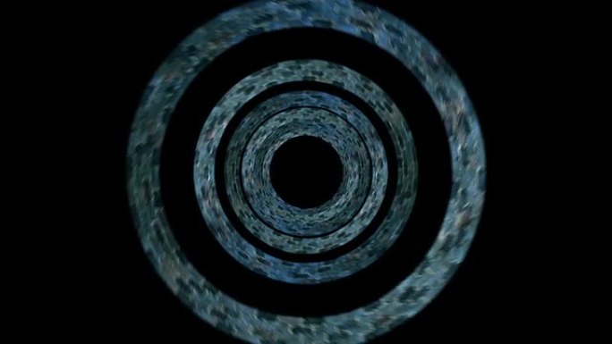 具有Luma Matte的同心旋转圆的概念时间隧道