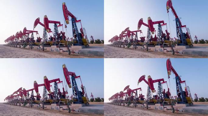 带泵机组的油田视图