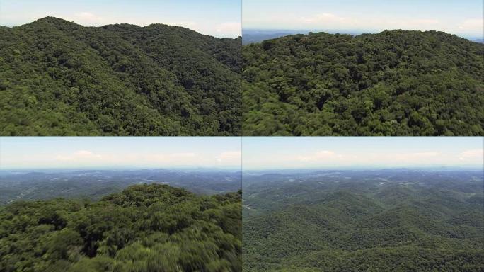 圣保罗山脊上的景观图-鸟瞰图-巴西朱基圣保罗