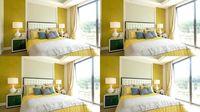 现代卧室室内4k